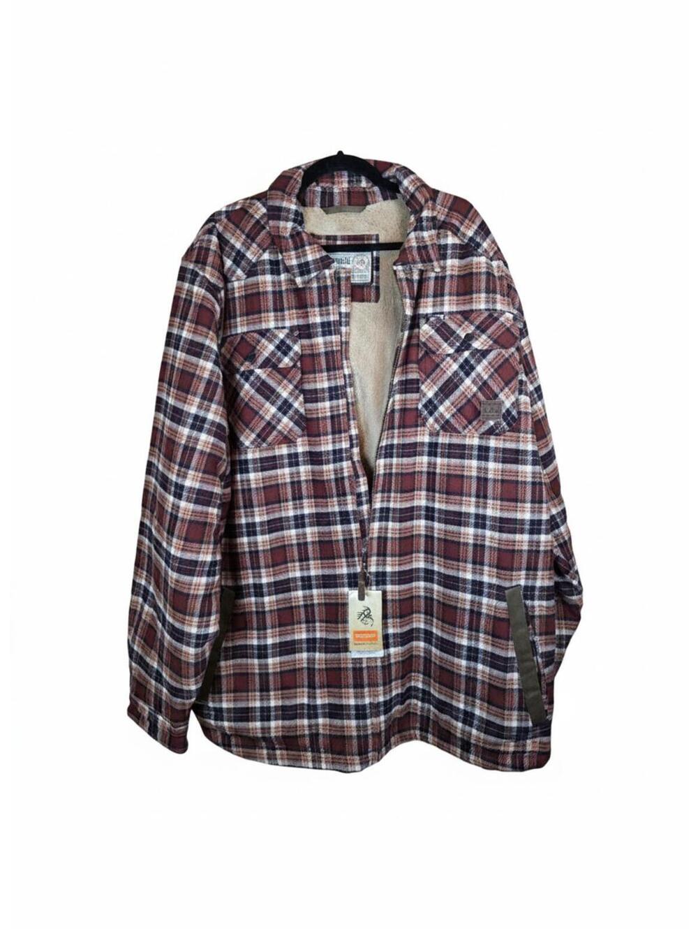 LEGENDARY WHITETAILS MEN’S BUCKEYE PLAID SHACKET SIZE XX‑LARGE TALL